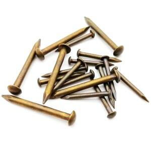 10 20 50 100pcs 골동품 황동 청동 순수 구리 작은 미니 라운드 헤드 네일 직경 8mm 길이 50mm 가구 힌지 드럼