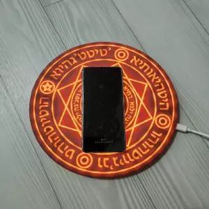 마법진 무선충전기 LED 25cm 장착 브라운 직경 신기한 무드등 음향효과 충전