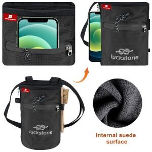 프리미엄 체육관 초크 백 방수 백 버킷 대형 지퍼 보관 포켓 2 개 클라이밍 체조용 브러시 포함