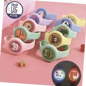 어린이 모기 방지 팔찌 시계 형태 발광 기능 안전 인증 받은 착용형 벌레 기피