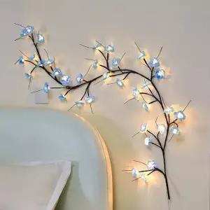 무드등 장미 나뭇잎 플라워 커브드 자유변형 등나무 램프 블루로즈 LED 인테리어 USB 심쿵