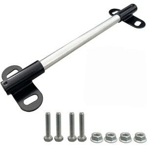 SUONE 헤비 듀티 휠바로우 액슬 브래킷 세트, 볼트 3.3인치 샤프트 10인치 x 너트 2.1인치 5/8 및 포함 0.63인치 브래킷에 u201D