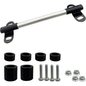 휠바로우 액슬 브래킷 세트, 5/8인치 구멍 부품 및 3.3 POM 브래킷, 스페이서와 예비 2.1인치 볼트 x 10인치 호환됩니다 중장비 너트