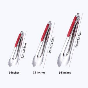 미끄럼 방지 스테인레스 스틸 바베큐 집게 샐러드 클립 인치 14 도구 뷔페 요리 12 고기