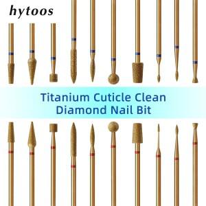 HYTOOS 큐티클 클린 네일 드릴 비트 티타늄 러시안 데드 스킨 클리너 아래 전문 안전