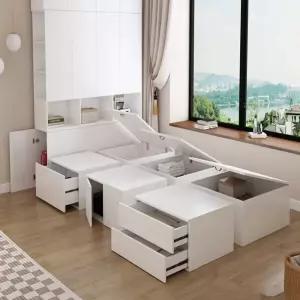 매트리스 받침 침대밑 수납 상자 수납장 DIY조립 플립박스 박스형 침대프레