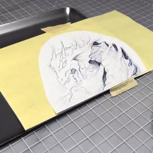 사랄 페이퍼 코퍼레이션 왁스 프리 전사 용지 - 노란색 12인치 x 12피트 롤