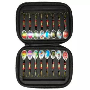릴하드케이스 미끼 낚시 스피너 스푼 세트 파이크 태클 배스