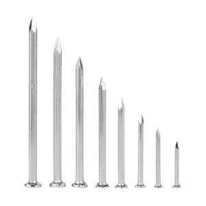 30 200PCS 경화 시멘트 탄소강 포인트 아연 도금 단단한 타일링 벽돌 콘크리트 네일 하드웨어