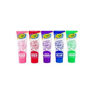 크레욜라 욕조 레드 그린 목욕을 래디컬 플라밍고 핑거페인트 컬러 쉽게 세탁할 로열 페인트를 튜브 퍼플 있는 블루티 스크레이민 3온스 버라이어티 핑거 블루 핑크 색칠하세요 5가지