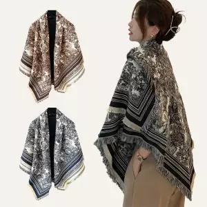 (큰손할인) 대형 뜨왈 Toile 패턴 숄 어부바숄 블랭킷 어깨숄 겨울