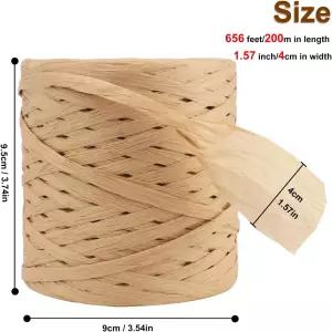 9 롤 218야드 라피아 리본 크로셰용 다용도 실 선물 포장용 종이 스트링. (총 1962야드) IHDYPEW
