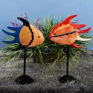 태피스트리 지중해 물고기 꼬치 어군 조각공예품 행잉