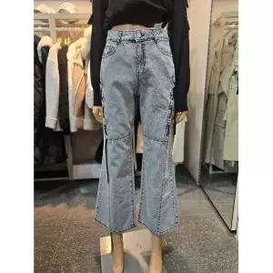 [에고이스트] 레이스업 포인트 와이드데님 팬츠 ES2DP-861 690798