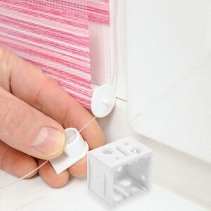호환 6Pcs 창 블라인드 ABS 브래킷 흰색 1 인치 헤드 레일 홀더 교체 장착 부품 용