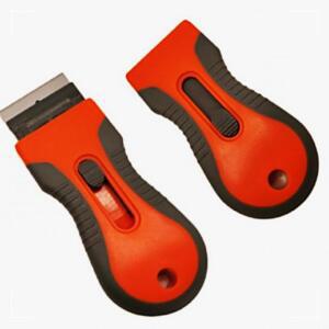 [2개구성] 휴대용 헤라 끌 오렌지 학교 교실 학원 청소 베이킹 창 제거 바닥 다용도 칼 스티커 NWFHBPWI