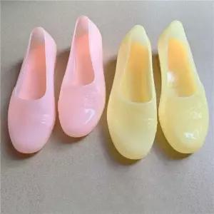 노란 촌캉스룩 고무신 여행 할머니 슬리퍼 신발 옛날 몸빼 편한 패션