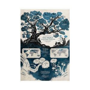 호환  빈티지 세계 지도 부직포 포스터프린트  학교 사무실 가정 용품  홈 데코  100x70cm