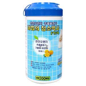 [2개구성] 유한그린텍 샤인빈 마법의 청소박사 대형200매입 건식 물 회사청소 DUWA2FF4F