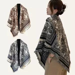 [골드스마일](큰손할인) 대형 뜨왈 Toile 패턴 숄 어부바숄 블랭킷 어깨숄 겨울