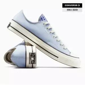 CONVERSE 컨버스 A10611C 척70 깅엄 체크 여성 단화 테니스화 스케이트화 보드화 운동화 블루 977914