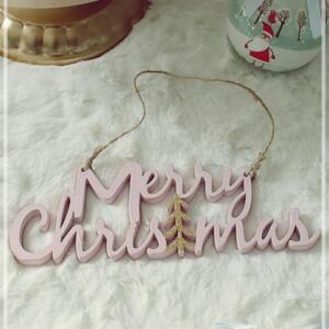 [2개구성] 레터링 벽 용 트리 파티 꾸미기 인테리어 크리스마스 집 성탄 소 걸이 핑크색 데코 품 LW9A0540