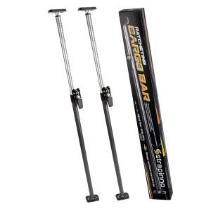 스트랩이노 - 래치팅 카고 바 44-74인치, 미끄럼 방지 트럭 침대 분할기, 쉬운 설정, 강력한 1.25인치 튜브, 픽업 트럭용 조절 가능한 스태빌라이저 - 2팩