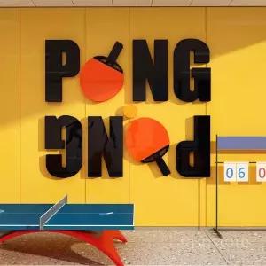 탁구장 벽면 데코 스티커 벽면스티커 액자데코 벽 큐데코 시트지 그래픽스티커 데코스티커