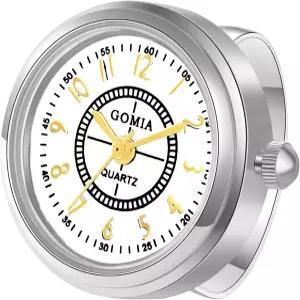 쥬얼리위 남성 여성 노벨티 핑거 워치 클래식 라운드 쿼츠 반지 조절 가능한 시계