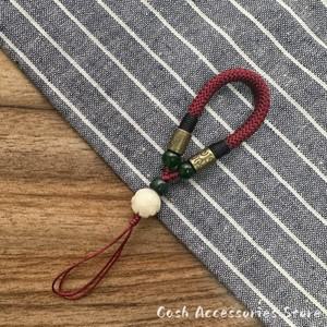 호환 여성용 랜야드 짧은 펜던트 행잉 장식  중국 스타일 브레이드  레트로 휴대폰 체인  손가락 로프 스트