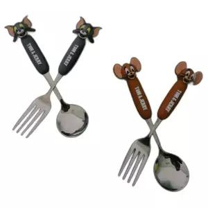 캐릭터 디자인 스푼 포크 세트 어린이 식기 용품 주방용 수저 선물