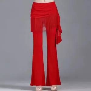 프리미엄 라인 댄스복 바지 스포츠 연습복 여성 레드 S