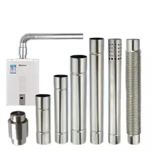 최고급 보일러 연통 연장 스텐 직관 소켓 기름 자바라 캠핑 6cmx50cm 물결관