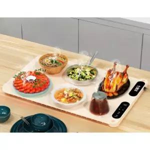 프리미엄 푸드 워머 다기능 온열매트 실리콘 가정용 접이식 6종 베이지옐로우 60 38cm