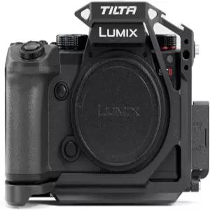 Tilta 하프 카메라 케이지 파나소닉 S5 II/IIX/G8 II - 블랙 맞춤형 디자인 NATO 레일 로제트 콜드 슈