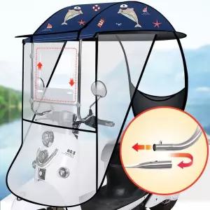 사륜차 캐노피 전동차커버 바람막이 탈착식 슬라이딩 투명 천막 차양막 방수막