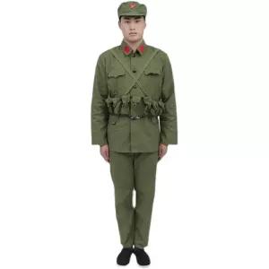 북한군 의상 연극용무대 남녀공용 코스튬 벨트포함 모자 아미 유니폼