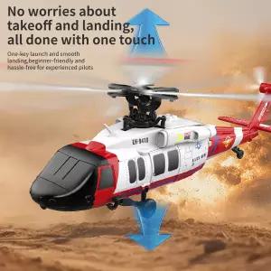 수집품 RC JJRC U9901 6CH 헬리콥터 UH-60L 브러시리스 모터 고도 유지 광학 흐름 원키 이륙 3D 롤 비행기