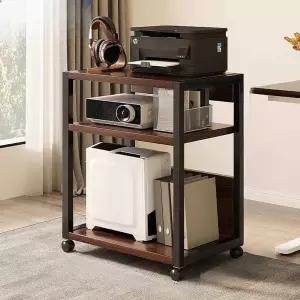 이동식 바퀴 본체 받침대 2단 프린터 선반 다이 트레이