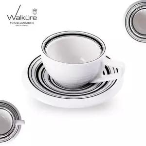 [NS홈쇼핑]발퀴레 로씨 rossi 카푸치노 커피잔 세트 lines black[35791990]