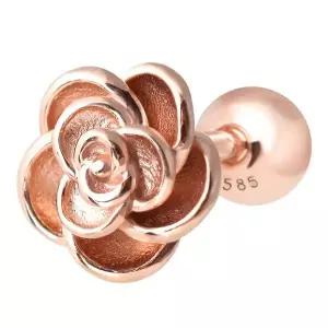 [NS홈쇼핑][미니아트] 14K 로사 볼륨 장미 베이직 금 피어싱[35793128]