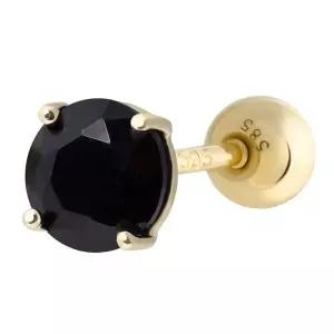 [NS홈쇼핑][미니아트] 14K 베이직 4mm 블랙 큐빅 골드 금 피어싱[35793154]