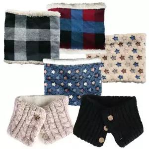 아동 패션넥워머 니트 체크 넥워머 목도리 방한용품