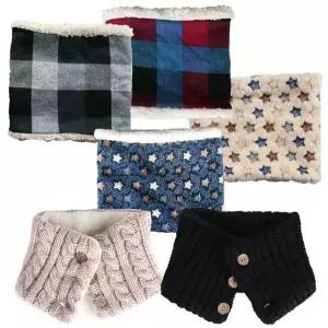 아동 패션넥워머 니트 체크 넥워머 목도리 방한용품