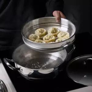 바겐슈타이거 스텐 2단 멀티 스팀팟 찜냄비 찜솥 가정용 28cm