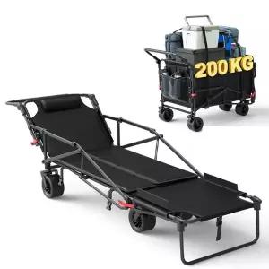 a209와이드 휠 대형캠핑웨건 야전침대 접이식 웨건 휴대용