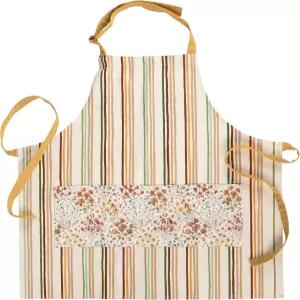 캐시 가을 야생화 에이프런 플로럴 스티치 아트 패널 영감 스트라이프 패턴의 프리미티브 - 목과 허리를