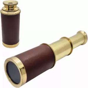 프라임 해리 6인치 황동 해적 망원경 접이식 휴대용 단안 모험 여행 선물 템 야외 해군용 항해용