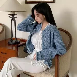 [다잇템] 여성 트위드 럭셔리 술장식 클래식 숏재킷