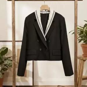 [다잇템] 여성 마후라 투버튼 코디 재킷 탱크 세트